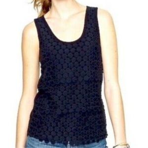 J. Crew Eyelet Dot Sleeveless Top